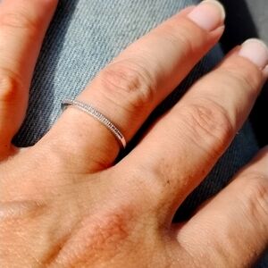 Real Diamond accent sterling silver ring size 7